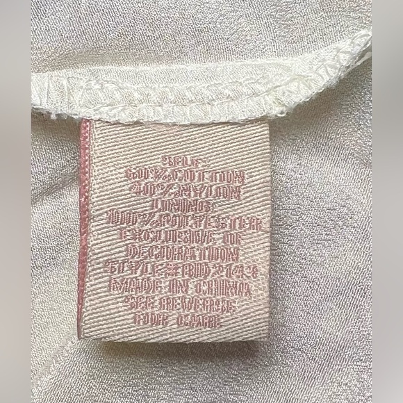 Coquette Cream Lace Romantic Dainty Mini Boho Embroidered Off Shoulder Dress S - Picture 8 of 8